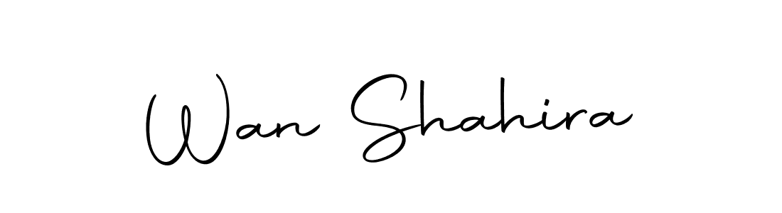 You can use this online signature creator to create a handwritten signature for the name Wan Shahira. This is the best online autograph maker. Wan Shahira signature style 10 images and pictures png