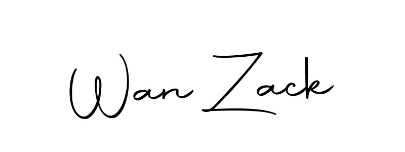 How to make Wan Zack name signature. Use Autography-DOLnW style for creating short signs online. This is the latest handwritten sign. Wan Zack signature style 10 images and pictures png