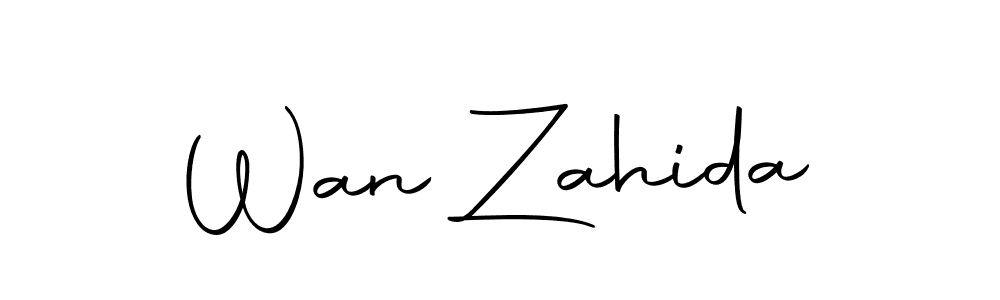 How to make Wan Zahida signature? Autography-DOLnW is a professional autograph style. Create handwritten signature for Wan Zahida name. Wan Zahida signature style 10 images and pictures png