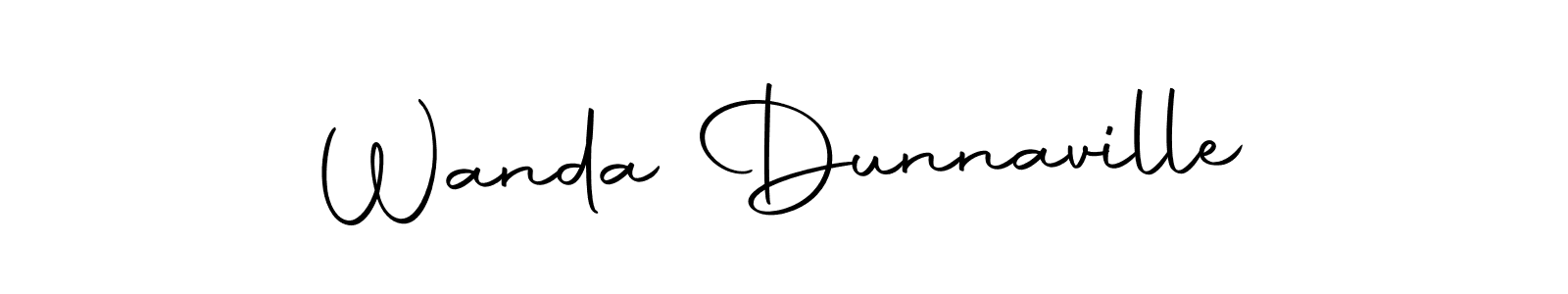 Create a beautiful signature design for name Wanda Dunnaville. With this signature (Autography-DOLnW) fonts, you can make a handwritten signature for free. Wanda Dunnaville signature style 10 images and pictures png