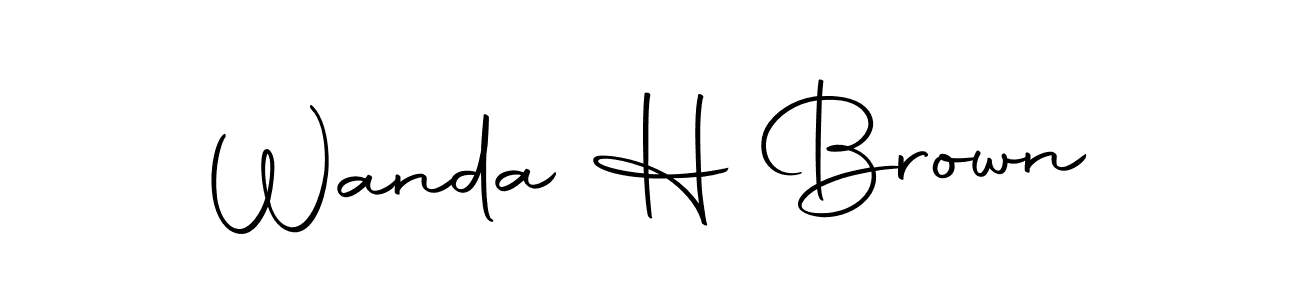 It looks lik you need a new signature style for name Wanda H Brown. Design unique handwritten (Autography-DOLnW) signature with our free signature maker in just a few clicks. Wanda H Brown signature style 10 images and pictures png