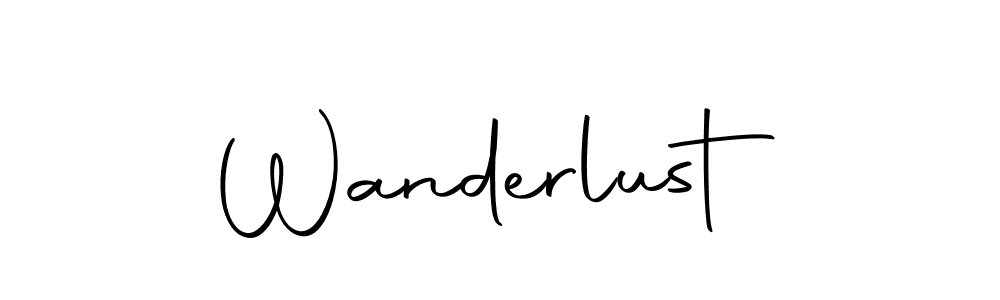 Create a beautiful signature design for name Wanderlust. With this signature (Autography-DOLnW) fonts, you can make a handwritten signature for free. Wanderlust signature style 10 images and pictures png