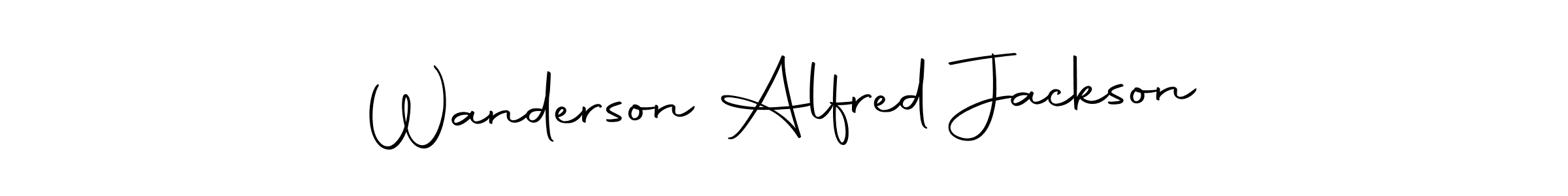 This is the best signature style for the Wanderson Alfred Jackson name. Also you like these signature font (Autography-DOLnW). Mix name signature. Wanderson Alfred Jackson signature style 10 images and pictures png