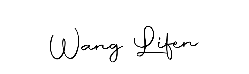 You should practise on your own different ways (Autography-DOLnW) to write your name (Wang Lifen) in signature. don't let someone else do it for you. Wang Lifen signature style 10 images and pictures png