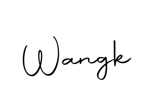 How to make Wangk signature? Autography-DOLnW is a professional autograph style. Create handwritten signature for Wangk name. Wangk signature style 10 images and pictures png