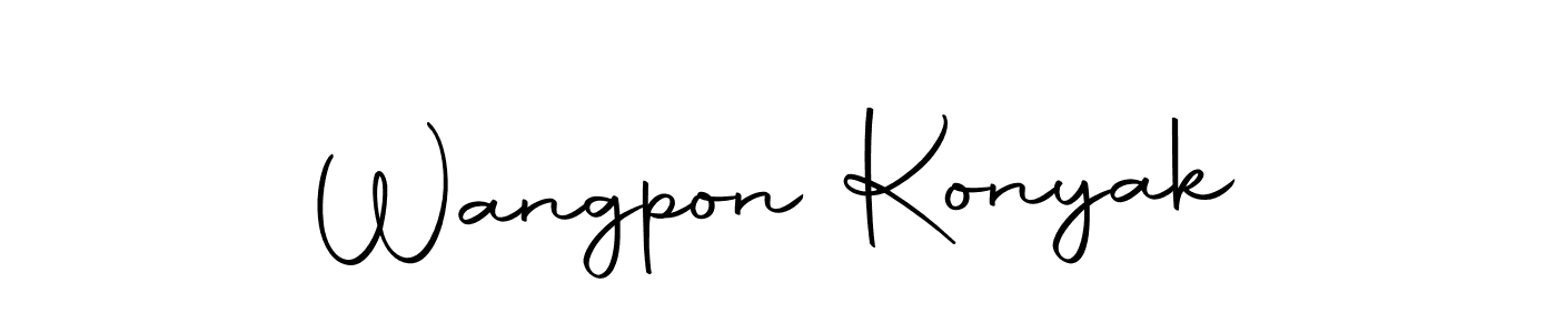 Here are the top 10 professional signature styles for the name Wangpon Konyak. These are the best autograph styles you can use for your name. Wangpon Konyak signature style 10 images and pictures png