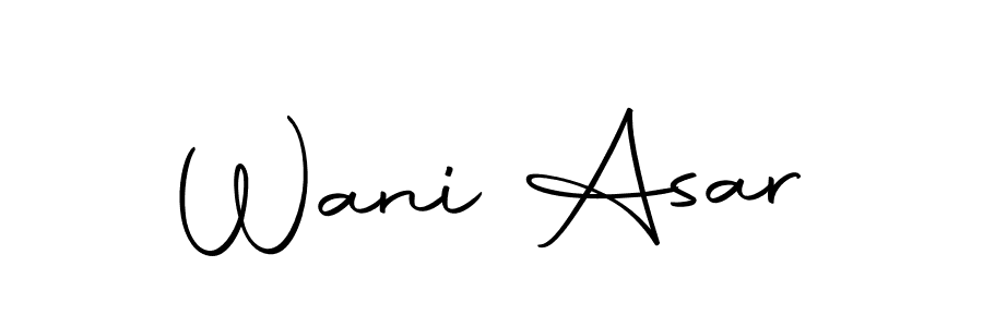 You can use this online signature creator to create a handwritten signature for the name Wani Asar. This is the best online autograph maker. Wani Asar signature style 10 images and pictures png