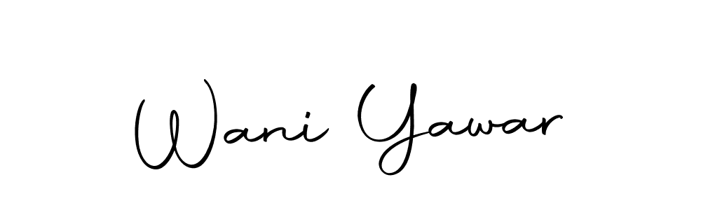 Create a beautiful signature design for name Wani Yawar. With this signature (Autography-DOLnW) fonts, you can make a handwritten signature for free. Wani Yawar signature style 10 images and pictures png