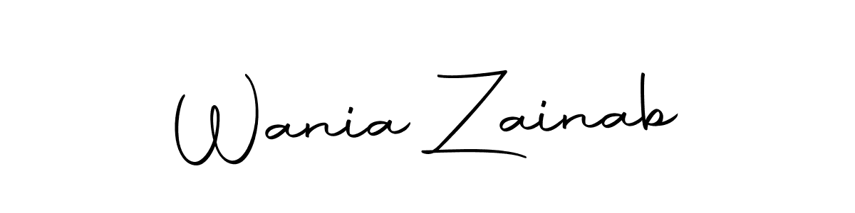 Make a beautiful signature design for name Wania Zainab. With this signature (Autography-DOLnW) style, you can create a handwritten signature for free. Wania Zainab signature style 10 images and pictures png