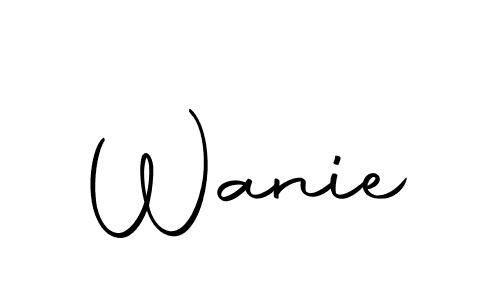 You should practise on your own different ways (Autography-DOLnW) to write your name (Wanie) in signature. don't let someone else do it for you. Wanie signature style 10 images and pictures png