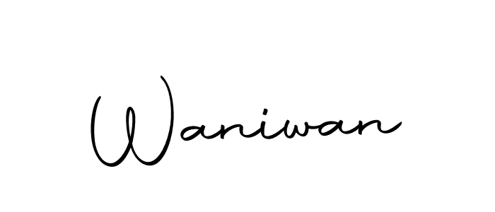 You should practise on your own different ways (Autography-DOLnW) to write your name (Waniwan) in signature. don't let someone else do it for you. Waniwan signature style 10 images and pictures png