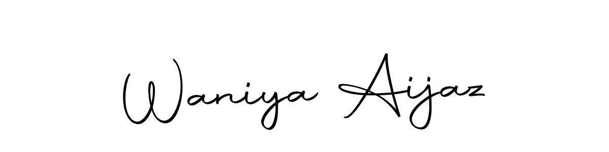 Create a beautiful signature design for name Waniya Aijaz. With this signature (Autography-DOLnW) fonts, you can make a handwritten signature for free. Waniya Aijaz signature style 10 images and pictures png