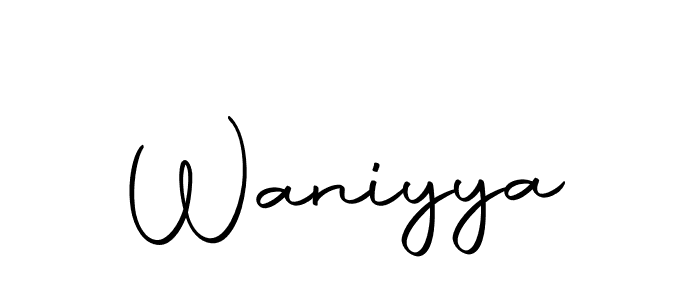 Create a beautiful signature design for name Waniyya. With this signature (Autography-DOLnW) fonts, you can make a handwritten signature for free. Waniyya signature style 10 images and pictures png