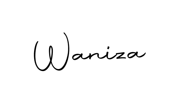 if you are searching for the best signature style for your name Waniza. so please give up your signature search. here we have designed multiple signature styles  using Autography-DOLnW. Waniza signature style 10 images and pictures png