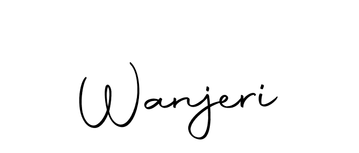 How to make Wanjeri signature? Autography-DOLnW is a professional autograph style. Create handwritten signature for Wanjeri name. Wanjeri signature style 10 images and pictures png
