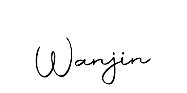 You should practise on your own different ways (Autography-DOLnW) to write your name (Wanjin) in signature. don't let someone else do it for you. Wanjin signature style 10 images and pictures png