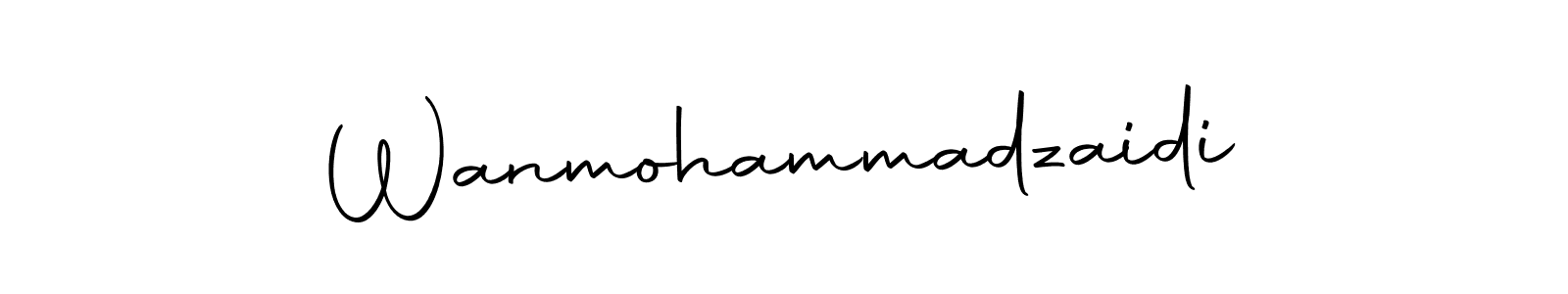 Use a signature maker to create a handwritten signature online. With this signature software, you can design (Autography-DOLnW) your own signature for name Wanmohammadzaidi. Wanmohammadzaidi signature style 10 images and pictures png