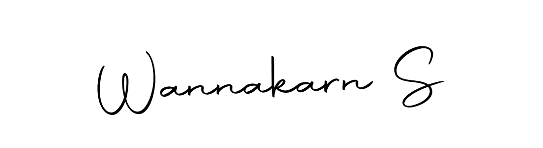 How to make Wannakarn S name signature. Use Autography-DOLnW style for creating short signs online. This is the latest handwritten sign. Wannakarn S signature style 10 images and pictures png