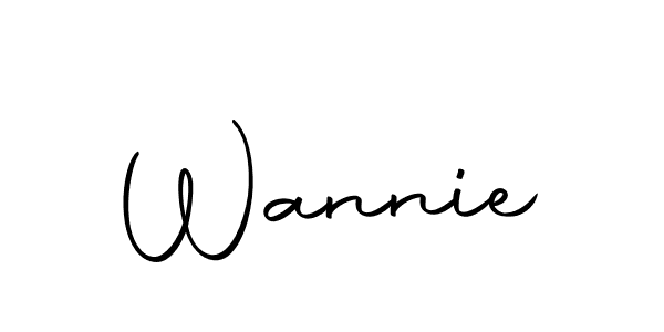 Use a signature maker to create a handwritten signature online. With this signature software, you can design (Autography-DOLnW) your own signature for name Wannie. Wannie signature style 10 images and pictures png