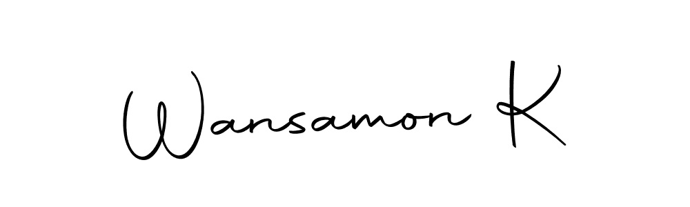 How to make Wansamon K signature? Autography-DOLnW is a professional autograph style. Create handwritten signature for Wansamon K name. Wansamon K signature style 10 images and pictures png