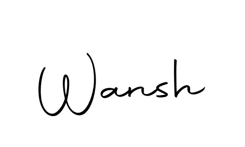 Similarly Autography-DOLnW is the best handwritten signature design. Signature creator online .You can use it as an online autograph creator for name Wansh. Wansh signature style 10 images and pictures png