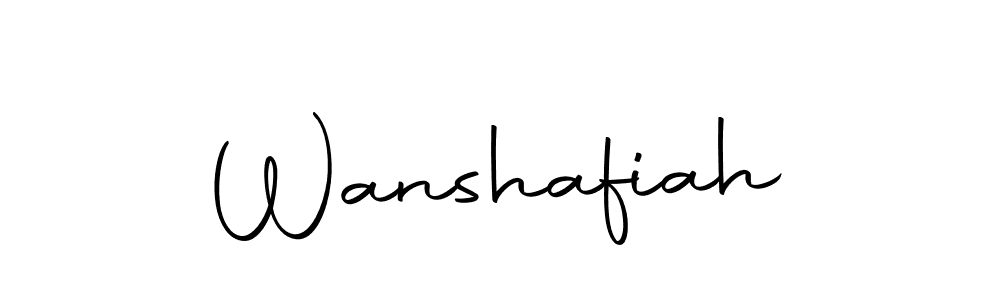 You can use this online signature creator to create a handwritten signature for the name Wanshafiah. This is the best online autograph maker. Wanshafiah signature style 10 images and pictures png