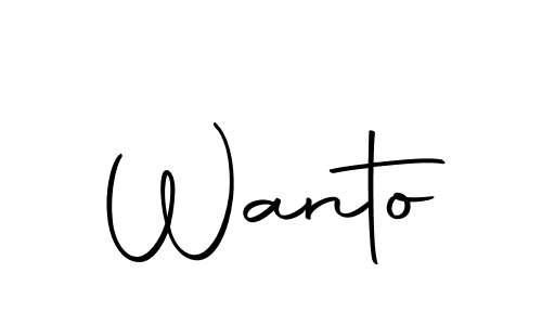 How to make Wanto signature? Autography-DOLnW is a professional autograph style. Create handwritten signature for Wanto name. Wanto signature style 10 images and pictures png