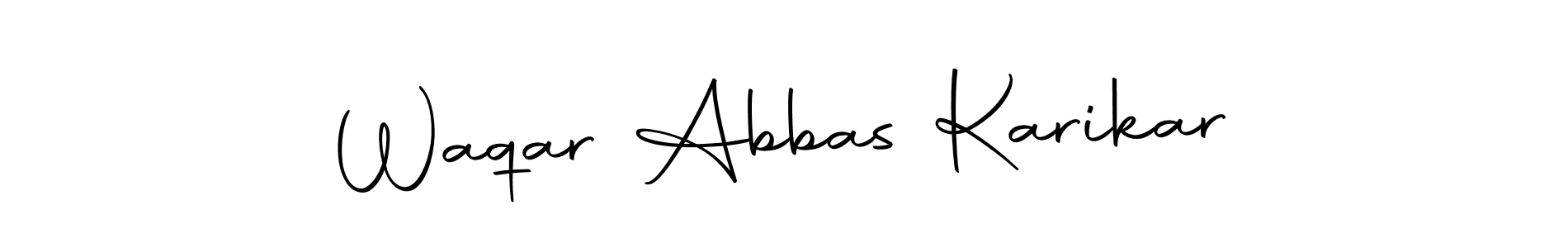 You should practise on your own different ways (Autography-DOLnW) to write your name (Waqar Abbas Karikar) in signature. don't let someone else do it for you. Waqar Abbas Karikar signature style 10 images and pictures png