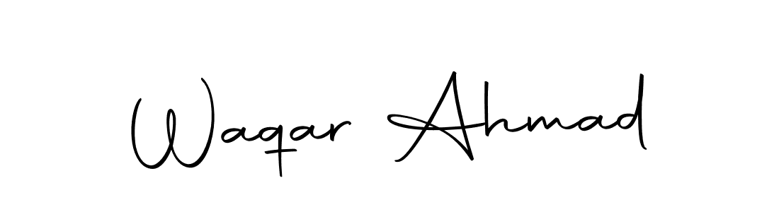 Waqar Ahmad stylish signature style. Best Handwritten Sign (Autography-DOLnW) for my name. Handwritten Signature Collection Ideas for my name Waqar Ahmad. Waqar Ahmad signature style 10 images and pictures png