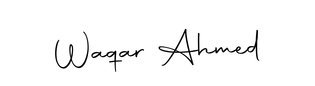 Use a signature maker to create a handwritten signature online. With this signature software, you can design (Autography-DOLnW) your own signature for name Waqar Ahmed. Waqar Ahmed signature style 10 images and pictures png