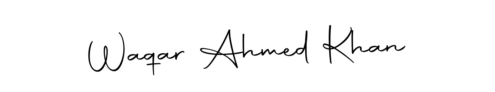 Design your own signature with our free online signature maker. With this signature software, you can create a handwritten (Autography-DOLnW) signature for name Waqar Ahmed Khan. Waqar Ahmed Khan signature style 10 images and pictures png