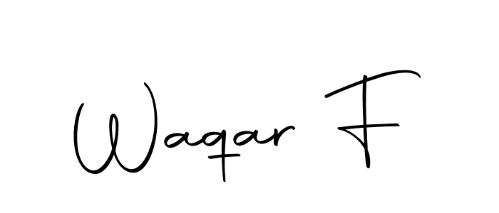 How to make Waqar F signature? Autography-DOLnW is a professional autograph style. Create handwritten signature for Waqar F name. Waqar F signature style 10 images and pictures png