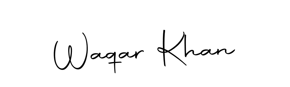 Make a beautiful signature design for name Waqar Khan. Use this online signature maker to create a handwritten signature for free. Waqar Khan signature style 10 images and pictures png