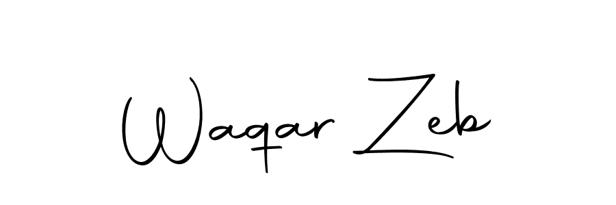 Use a signature maker to create a handwritten signature online. With this signature software, you can design (Autography-DOLnW) your own signature for name Waqar Zeb. Waqar Zeb signature style 10 images and pictures png