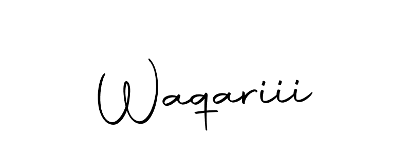 Design your own signature with our free online signature maker. With this signature software, you can create a handwritten (Autography-DOLnW) signature for name Waqariii. Waqariii signature style 10 images and pictures png
