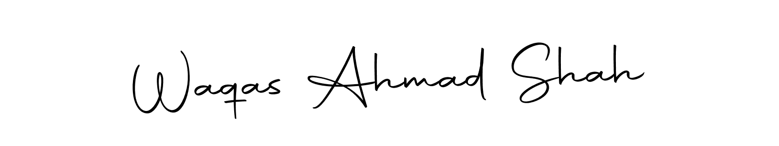 Make a beautiful signature design for name Waqas Ahmad Shah. Use this online signature maker to create a handwritten signature for free. Waqas Ahmad Shah signature style 10 images and pictures png