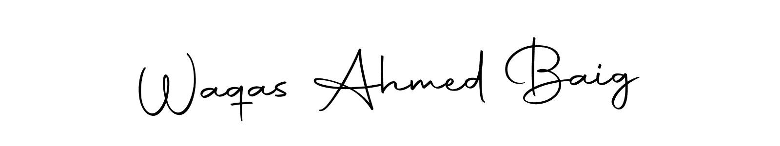 Make a beautiful signature design for name Waqas Ahmed Baig. Use this online signature maker to create a handwritten signature for free. Waqas Ahmed Baig signature style 10 images and pictures png