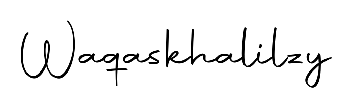 Practice writing Waqaskhalilzy with the flow of Autography-DOLnW lettering. A fantastic source of inspiration for developing your personal signature style. Waqaskhalilzy signature style 10 images and pictures png