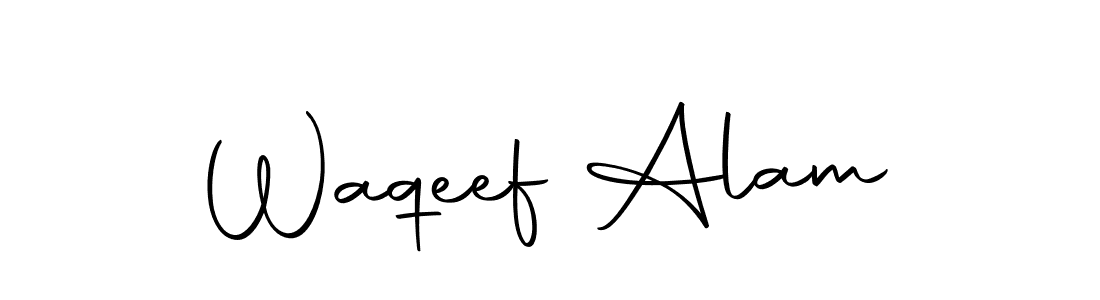 How to make Waqeef Alam name signature. Use Autography-DOLnW style for creating short signs online. This is the latest handwritten sign. Waqeef Alam signature style 10 images and pictures png