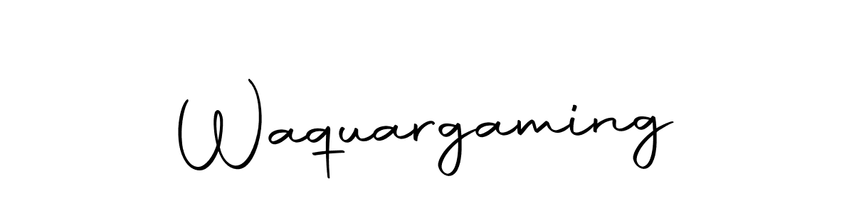 Design your own signature with our free online signature maker. With this signature software, you can create a handwritten (Autography-DOLnW) signature for name Waquargaming. Waquargaming signature style 10 images and pictures png