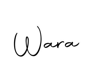Create a beautiful signature design for name Wara. With this signature (Autography-DOLnW) fonts, you can make a handwritten signature for free. Wara signature style 10 images and pictures png