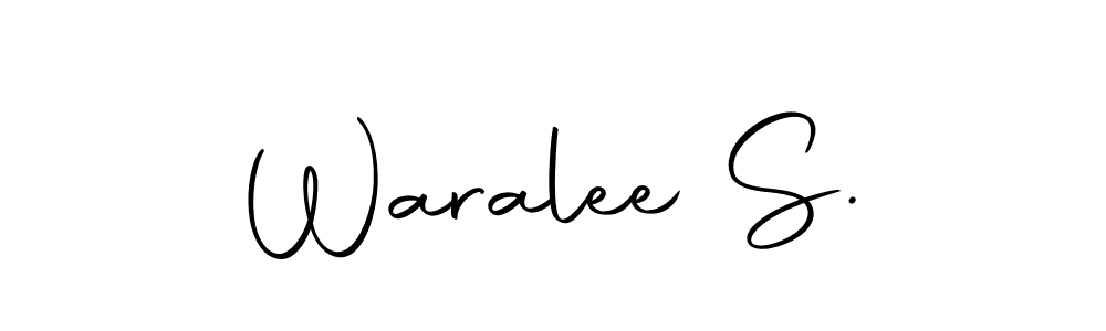 if you are searching for the best signature style for your name Waralee S.. so please give up your signature search. here we have designed multiple signature styles  using Autography-DOLnW. Waralee S. signature style 10 images and pictures png