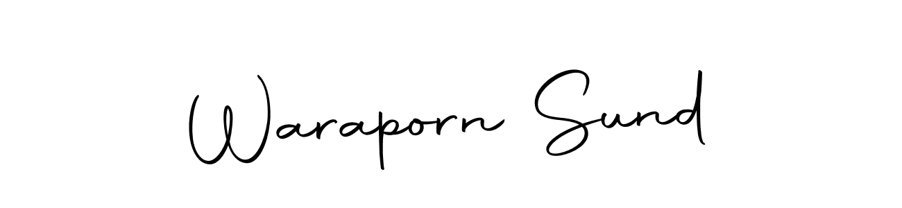The best way (Autography-DOLnW) to make a short signature is to pick only two or three words in your name. The name Waraporn Sund include a total of six letters. For converting this name. Waraporn Sund signature style 10 images and pictures png