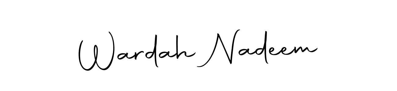 Also we have Wardah Nadeem name is the best signature style. Create professional handwritten signature collection using Autography-DOLnW autograph style. Wardah Nadeem signature style 10 images and pictures png