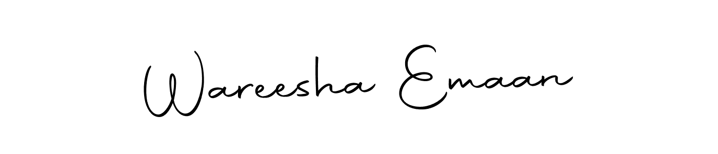 Wareesha Emaan stylish signature style. Best Handwritten Sign (Autography-DOLnW) for my name. Handwritten Signature Collection Ideas for my name Wareesha Emaan. Wareesha Emaan signature style 10 images and pictures png