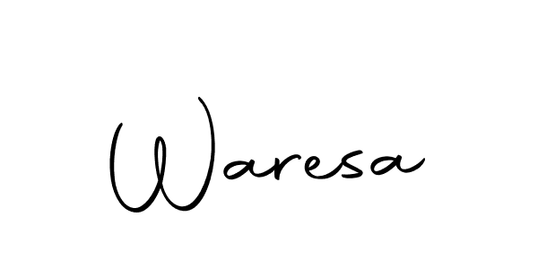 Waresa stylish signature style. Best Handwritten Sign (Autography-DOLnW) for my name. Handwritten Signature Collection Ideas for my name Waresa. Waresa signature style 10 images and pictures png