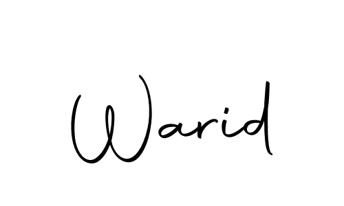 Make a beautiful signature design for name Warid. With this signature (Autography-DOLnW) style, you can create a handwritten signature for free. Warid signature style 10 images and pictures png