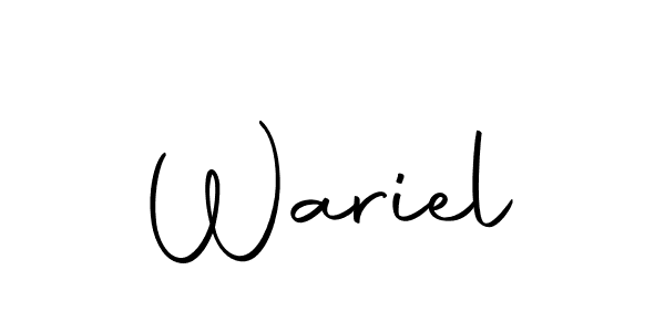 You should practise on your own different ways (Autography-DOLnW) to write your name (Wariel) in signature. don't let someone else do it for you. Wariel signature style 10 images and pictures png