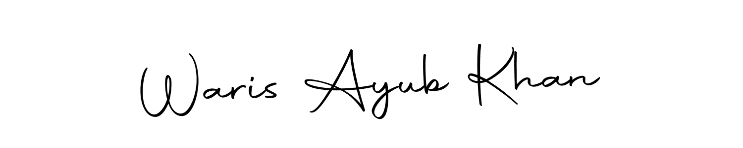 if you are searching for the best signature style for your name Waris Ayub Khan. so please give up your signature search. here we have designed multiple signature styles  using Autography-DOLnW. Waris Ayub Khan signature style 10 images and pictures png