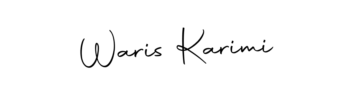 Create a beautiful signature design for name Waris Karimi. With this signature (Autography-DOLnW) fonts, you can make a handwritten signature for free. Waris Karimi signature style 10 images and pictures png